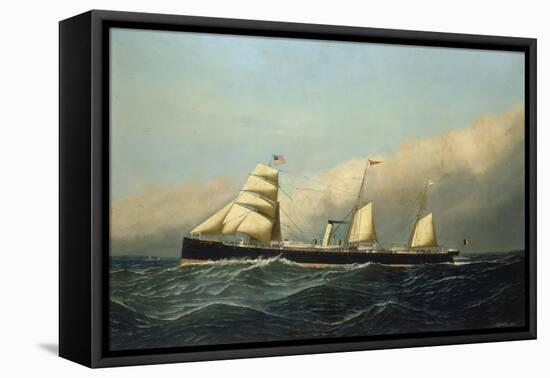 The Steam Ship Jan Breydel, 1882-Antonio Jacobsen-Framed Stretched Canvas