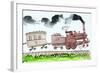 The Steam Train, Part I, 1952-George Adamson-Framed Giclee Print
