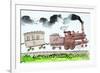 The Steam Train, Part I, 1952-George Adamson-Framed Giclee Print