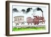 The Steam Train, Part I, 1952-George Adamson-Framed Giclee Print