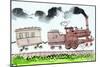 The Steam Train, Part I, 1952-George Adamson-Mounted Giclee Print