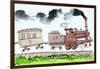 The Steam Train, Part I, 1952-George Adamson-Framed Giclee Print