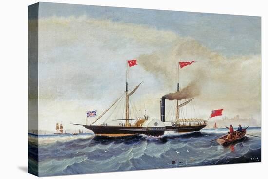 The Steam Tug 'Alfred' Off Tynemouth, C.1856-John Scott-Stretched Canvas