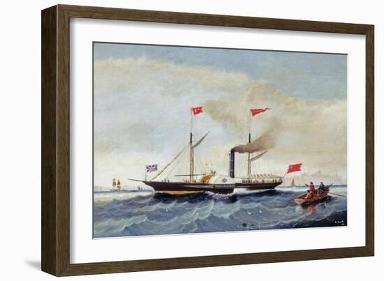 The Steam Tug 'Alfred' Off Tynemouth, C.1856-John Scott-Framed Giclee Print