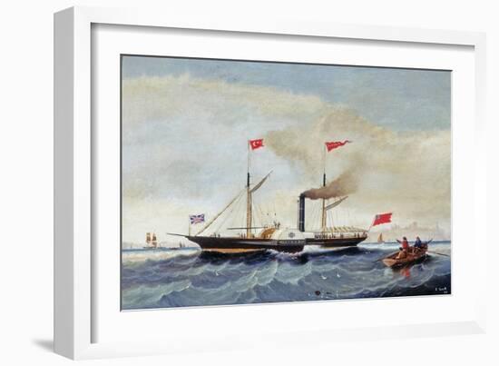 The Steam Tug 'Alfred' Off Tynemouth, C.1856-John Scott-Framed Giclee Print