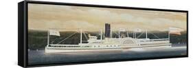 The Steamboat 'Sleepy Hollow'-James Bard-Framed Stretched Canvas