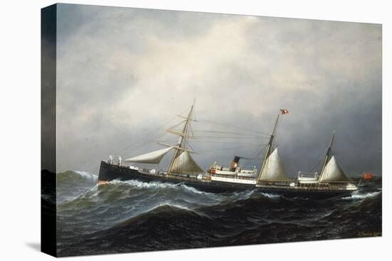 The Steamship Devon, 1879-Antonio Jacobsen-Stretched Canvas