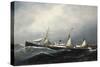 The Steamship Devon, 1879-Antonio Jacobsen-Stretched Canvas