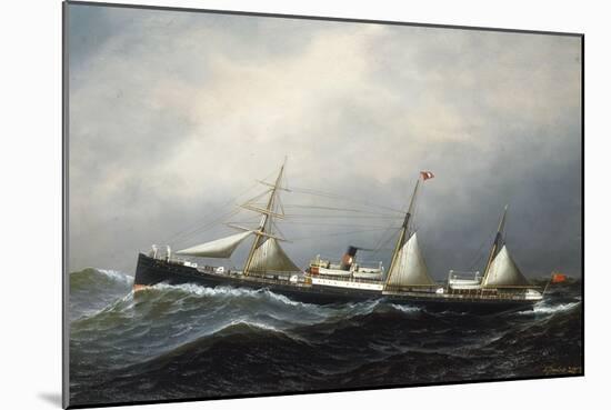 The Steamship Devon, 1879-Antonio Jacobsen-Mounted Giclee Print