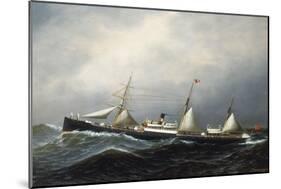 The Steamship Devon, 1879-Antonio Jacobsen-Mounted Giclee Print