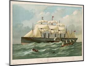 The Steamship of Brunel and Scott Russell in Full Steam-Edwin Weedon-Mounted Art Print