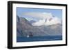 The steamship TSS Earnslaw on Lake Wakatipu, clouds over Walter Peak, Queenstown, Queenstown-Lakes -Ruth Tomlinson-Framed Photographic Print