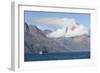 The steamship TSS Earnslaw on Lake Wakatipu, clouds over Walter Peak, Queenstown, Queenstown-Lakes -Ruth Tomlinson-Framed Photographic Print