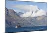 The steamship TSS Earnslaw on Lake Wakatipu, clouds over Walter Peak, Queenstown, Queenstown-Lakes -Ruth Tomlinson-Mounted Photographic Print