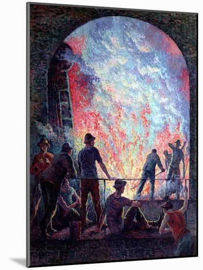 The Steel Works, 1895-Maximilien Luce-Mounted Giclee Print