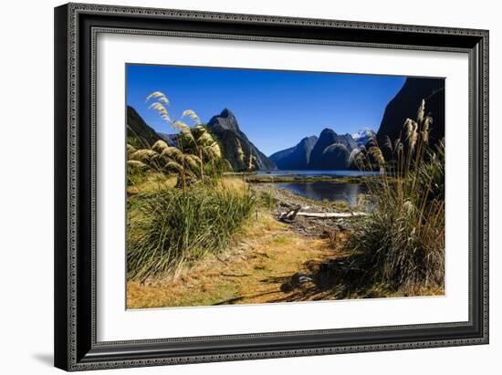 The Steep Cliffs of Milford Sound-Michael-Framed Photographic Print