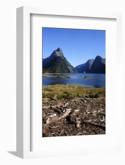 The Steep Cliffs of Milford Sound-Michael-Framed Photographic Print