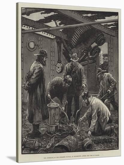 The Steerage of the Steamer Solway, at Kingstown, after the Fire on Board-Aloysius O'Kelly-Stretched Canvas