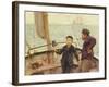 The Steering Lesson-Henry Scott Tuke-Framed Giclee Print