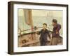 The Steering Lesson-Henry Scott Tuke-Framed Giclee Print