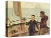 The Steering Lesson-Henry Scott Tuke-Stretched Canvas