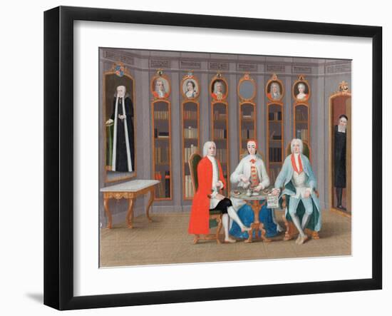 The Stenbock Family in their Library at Rånäs, C. 1740-Carl Fredrik Svan-Framed Giclee Print