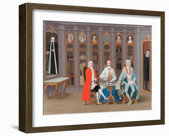 The Stenbock family in Their Library at Rånäs, c.1740-Carl Fredrik Svan-Framed Giclee Print