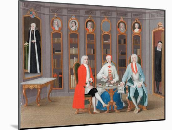 The Stenbock family in Their Library at Rånäs, c.1740-Carl Fredrik Svan-Mounted Giclee Print