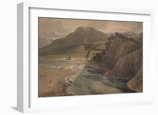 'The stepping stones on the Wharfe, above Bolton Abbey, Yorkshire', 1801-Thomas Girtin-Framed Giclee Print