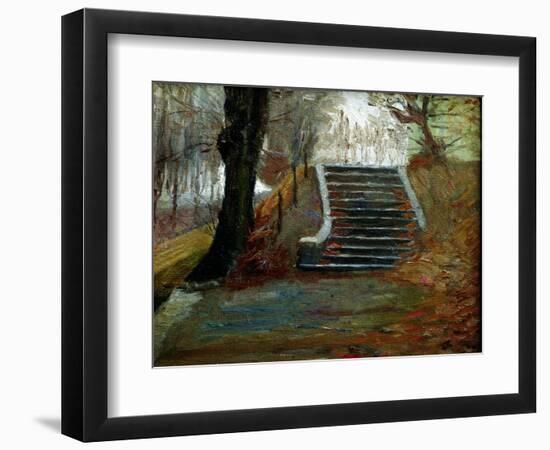 The Steps at the Frederiksberg Gardens, Copenhagen-Christian Clausen-Framed Giclee Print