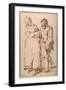 The Steps of an Elderly Peasant Guided by His Wife (Pen and Ink with Chalk on Paper)-Joos Van craesbeeck-Framed Giclee Print
