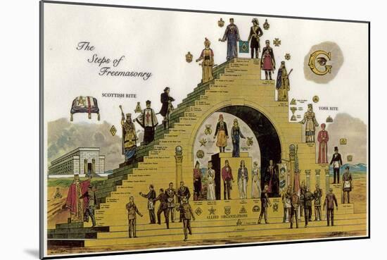 The Steps of Freemasonry-null-Mounted Giclee Print