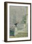 The Steps of Les Fourneaux at Melun (Pencil and W/C on Paper)-Henri Rouart-Framed Giclee Print