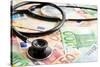 The Stethoscope and the Euro Banknotes-jirkaejc-Stretched Canvas