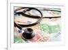 The Stethoscope and the Euro Banknotes-jirkaejc-Framed Photographic Print