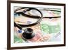 The Stethoscope and the Euro Banknotes-jirkaejc-Framed Photographic Print