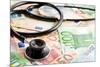 The Stethoscope and the Euro Banknotes-jirkaejc-Mounted Photographic Print