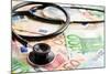 The Stethoscope and the Euro Banknotes-jirkaejc-Mounted Photographic Print