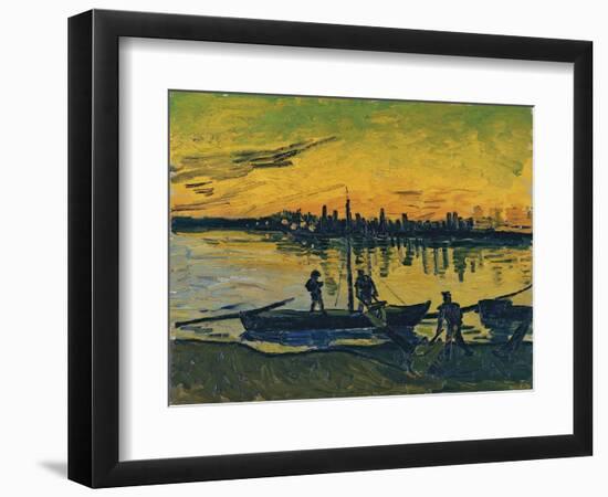 The Stevedores in Arles, 1888-Vincent van Gogh-Framed Premium Giclee Print