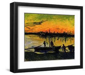 The Stevedores in Arles-Vincent van Gogh-Framed Giclee Print