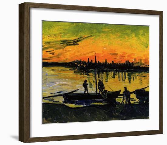 The Stevedores in Arles-Vincent van Gogh-Framed Giclee Print