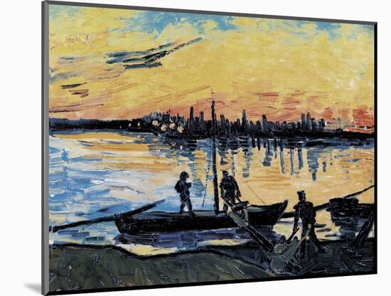 The Stevedores in Arles-Vincent van Gogh-Mounted Premium Giclee Print