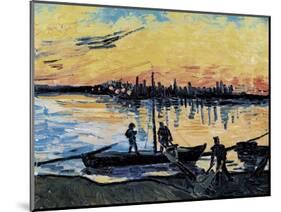 The Stevedores in Arles-Vincent van Gogh-Mounted Premium Giclee Print