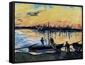 The Stevedores in Arles-Vincent van Gogh-Framed Stretched Canvas