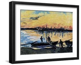 The Stevedores in Arles-Vincent van Gogh-Framed Art Print