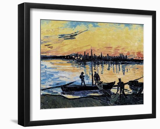 The Stevedores in Arles-Vincent van Gogh-Framed Art Print