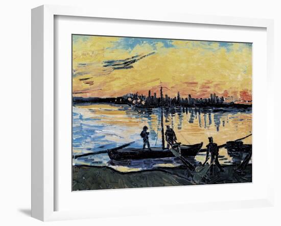 The Stevedores in Arles-Vincent van Gogh-Framed Art Print