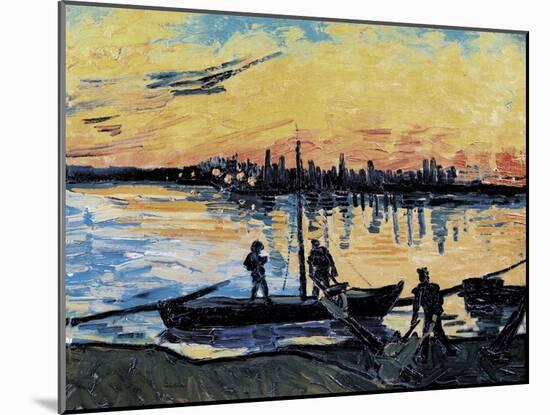 The Stevedores in Arles-Vincent van Gogh-Mounted Art Print