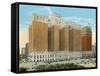 The Stevens Hotel, Michigan Boulevard-null-Framed Stretched Canvas