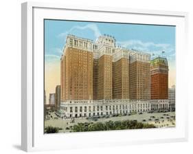 The Stevens Hotel, Michigan Boulevard-null-Framed Photographic Print